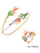 Vintage Armband mit Blumen und Ring