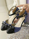 Vintage Pumps mit Polka-Dots und Schleife
