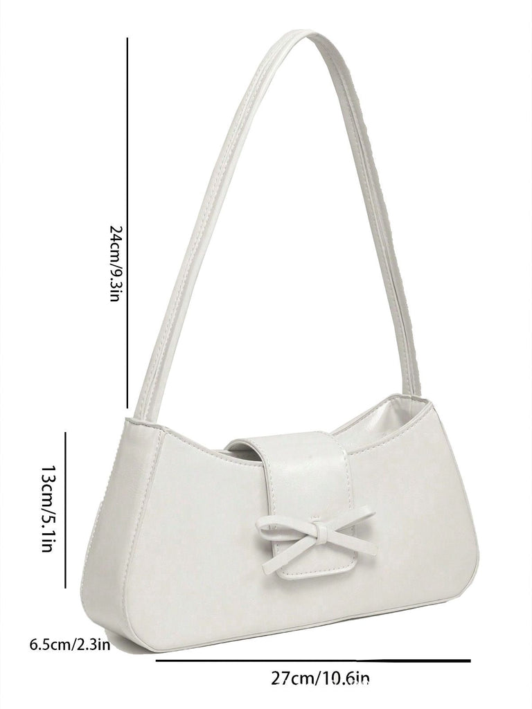 Vintage Leder Bogen Baguette Tasche