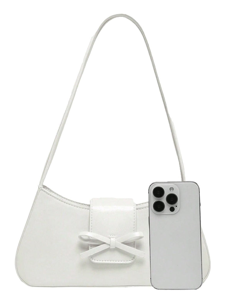 Vintage Leder Bogen Baguette Tasche