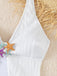 Weißer 50er Badeanzug mit Neckholder und Seestern
