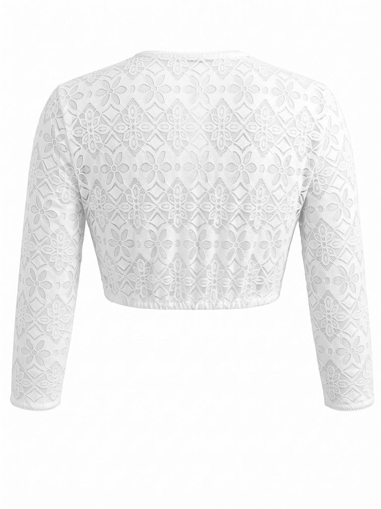 Burgunderrotes & Weißes 50er Kleid mit Herzausschnitt und Samt
