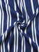 Blaues 50er schulterfreies Swingkleid mit Streifen