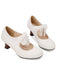 Retro Stage Vintage-Mary-Jane-Pumps mit zarter Spitzenschleife für elegante Anlässe.
