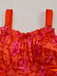 50er Vintage Swingkleid mit Blumen und Schnürung
