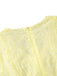 Gelbes 60er Baumwoll-Minikleid mit Puffärmel und V-Ausschnitt