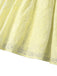 Gelbes 60er Baumwoll-Minikleid mit Puffärmel und V-Ausschnitt