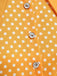 Vintage-Swingkleid mit Polka-Dots, Gürtel und Hemdkragen im klassischen Retro-Stil der 1950er Jahre.