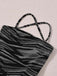 Zebra-Print Neckholder-Jumpsuit mit offenem Rücken
