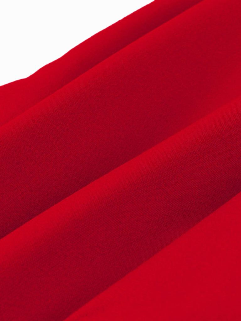 1930er Solide Bogen Schlitz Rüschen Saum Hosenträger Kleid