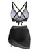Rückseite: 3-teiliges Bikini-Set aus den 1950er Jahren mit massiven Metallknöpfen, Vintage-Charme, perfekt für Liebhaberinnen von Vintage-Mode
