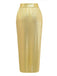 Gold 1980er Metallisch Wickel Bogen Cover Up