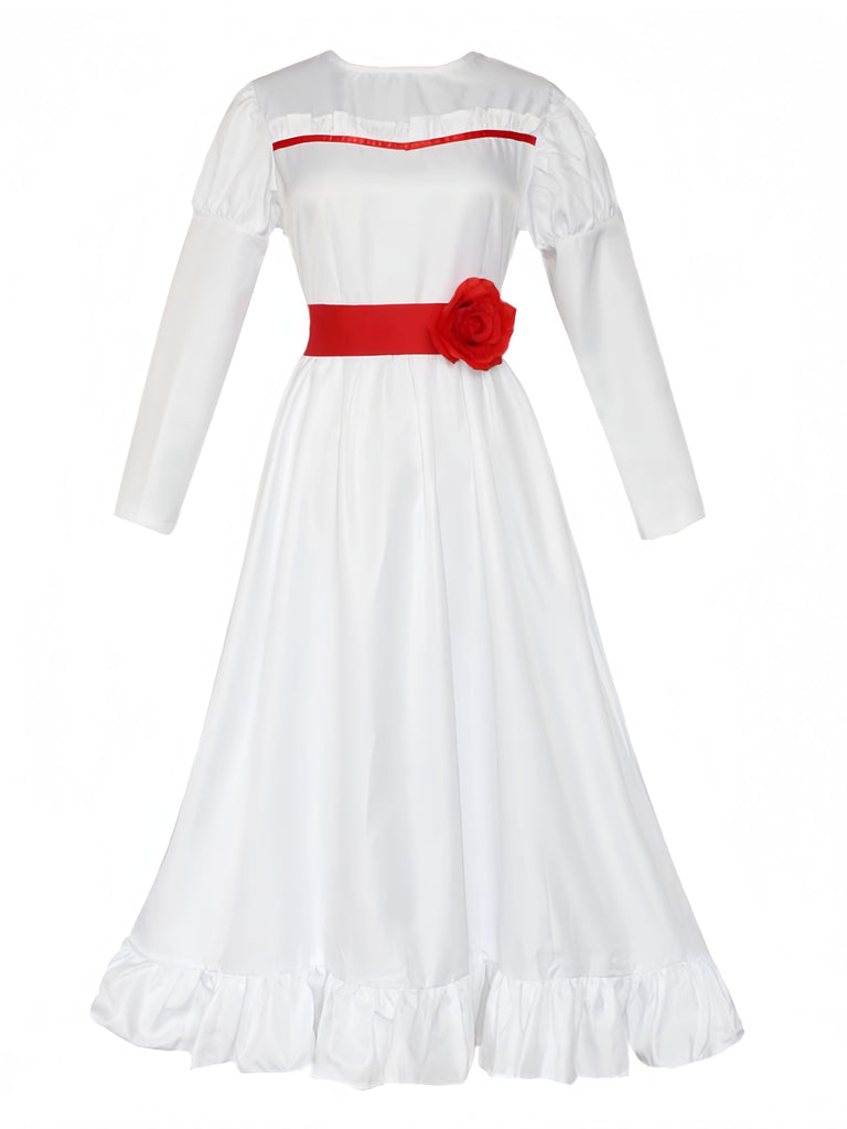 Weiß 1940er Annabelle Puppe Inspiriertes Kleid
