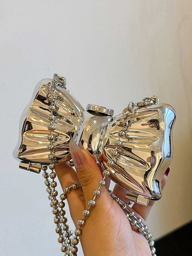 Metallisch Bogen Perlenketten Tasche