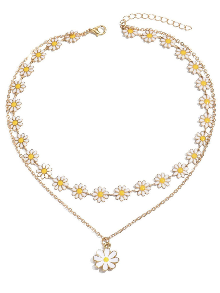Goldene Halskette – Vintage-Mode, Retro-Stil, glamouröses Gold