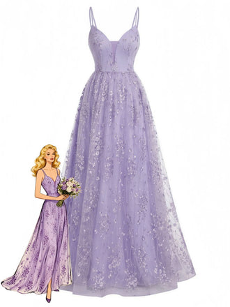 Paillettenbesetztes Spaghettiträgerkleid mit V-Ausschnitt, Vorderansicht, ideal für Abendveranstaltungen und besondere Anlässe.