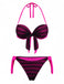 Lila Bikini im Stil der 1960er Jahre – Vintage-Mode, Retro-Stil
