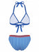 Rückansicht des Bikini-Sets, die die Nackenbänder und den Schnürverschluss des Oberteils am Rücken zeigt.