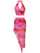 Pinkfarbenes Tankini-Set im Ombré-Stil der 1950er Jahre