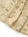 Gelbes Chiffonkleid aus den 1930er Jahren mit Schmetterlingsärmeln – Stoff-Nahaufnahme