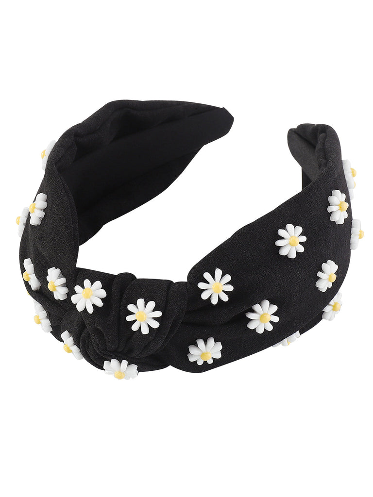 Retro Daisy Knotted Bowknot Stirnband