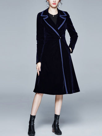 EINFARBIGER PATCHWORK-SAMTMANTEL