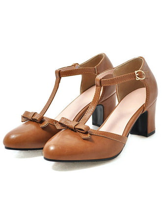 RETRO BOWKNOT HIGH HEELS SCHUHE