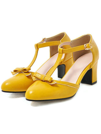 RETRO BOWKNOT HIGH HEELS SCHUHE