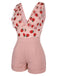 STRAWBERRY PINK PATCHWORK SPITZEN STRAMPLER