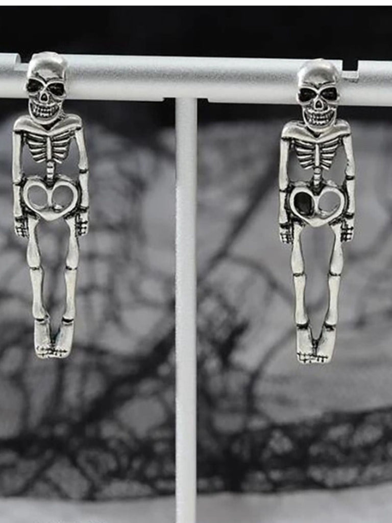 Halloween Skelett Abnehmbare Ohrringe