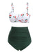 2PCS 1950er Cherry Halter Bikini Set