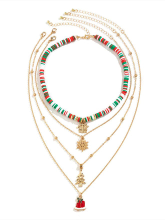 Vintage Weihnachten Schicht Halskette Set