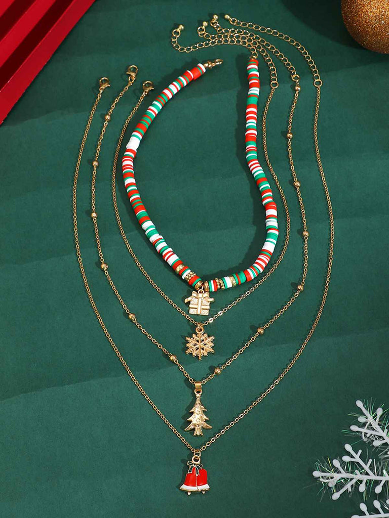 Vintage Weihnachten Schicht Halskette Set