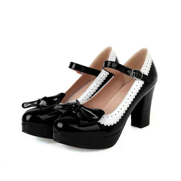 RETRO BOWKNOT HIGH HEELS SCHUHE