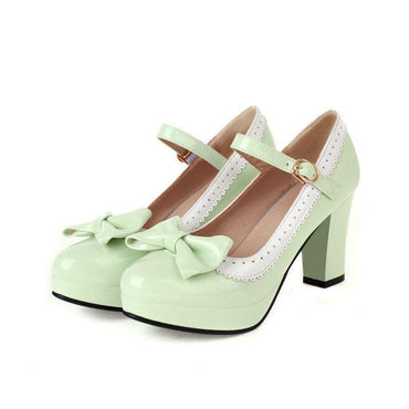 RETRO BOWKNOT HIGH HEELS SCHUHE