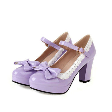 RETRO BOWKNOT HIGH HEELS SCHUHE