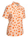 2PCS Orange 1960er Floral Shirt & Rock