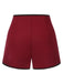 Rote 1950er elastischer Taille Shorts