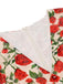 Rotes 1940er Rose V-Ausschnitt Swing Kleid