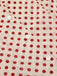 Rot 1950er Gepunktete Fliegenden Ärmeln Bluse