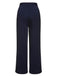 Dunkelblaue 1950er Solid Button Straight Hose