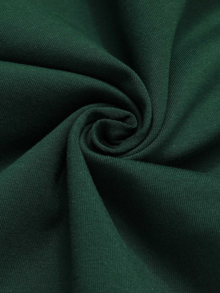 [Vorverkauf] Dunkelgrünes 1940er Wickelkleid