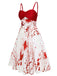 [Vorverkauf] Rot-weißes 1950er Halloween-Blutkleid