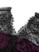 Dunkelviolettes 1950er Spitzen-Patchwork-Kleid mit V-Ausschnitt