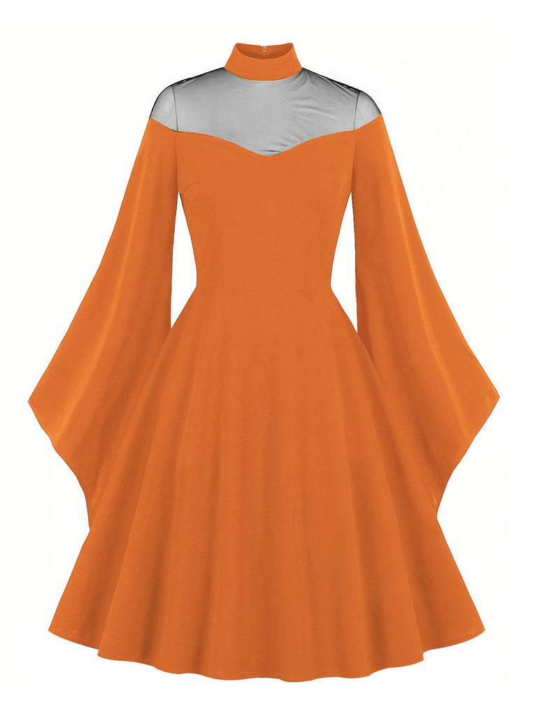 1950er Halloween Kleid mit Schlagärmeln