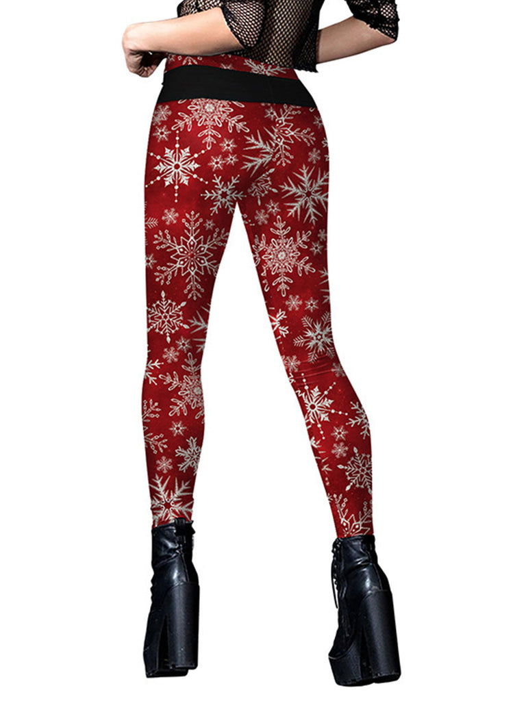 1960er Weihnachten Bedruckte niedliche Leggings