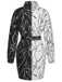 Schwarz & Weiß 1960er Abstrakte Kunst Revers Kleid