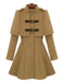 Kamelfarbener 1940er einreihiger Winter Mantel
