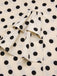 Beige 1960er Polka Dot Quadratischer Hals Puffkleid