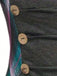 [Übergröße] Grau 1940er Kariertes Patchwork Tunika Top